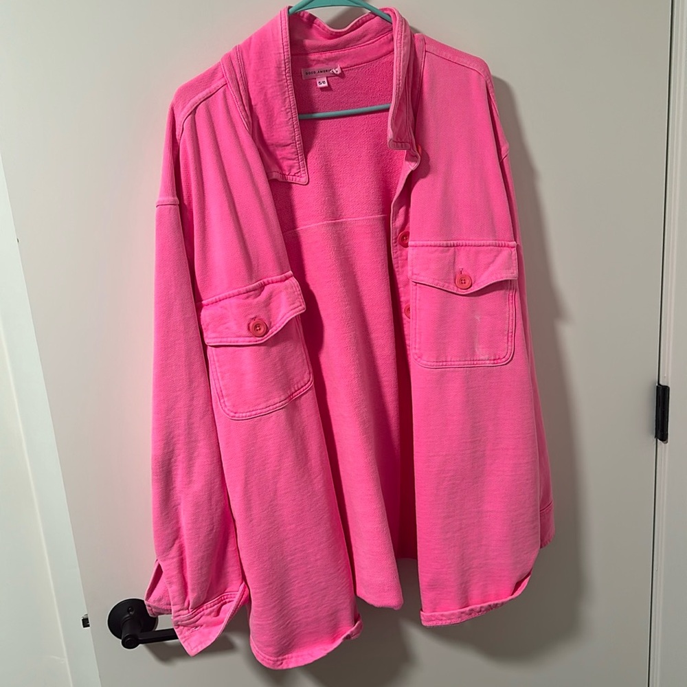 FLEECE SHACKET | HOT PINK